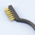 赫思迪格 JG-193 工业牙刷 7寸除锈钢牙刷 钢丝刷尼龙刷铜丝刷 文玩刷清洁刷 黑色柄（银色不锈钢丝）10个