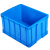 沃嘉物流周转箱长方形加厚带盖特大号养龟缸储物收纳盒塑料筐框子胶箱 400-160箱【7号箱】 蓝色【无盖】全新PE熟胶