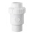 UPVC白色球型止回阀水管立式逆止中间阀水管工业PVC管件防倒流 DN50(内径63mm)