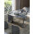 缘言梓（YUANYANZI）艺术奢石岩板茶桌椅组合轻奢现代简约一体式泡茶功夫创意小茶台 1.3米茶桌 上门安装