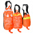 立采水域救援绳包漂浮水面荧光救生绳安全绳抛绳包防汛救生装备 橙色绳包 （粗）12毫米（长）21米 一套价 