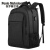 保罗蒙巴登电脑背包大容量多功能usb双肩包商务笔记本旅行电脑包男 黑色 46×30.5×20cm(18英寸)