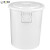 领象 大水桶塑料桶 圆形收纳桶大容量水桶酒店厨房工业环卫物业大号垃圾桶 带盖200L白色