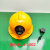 迈恻亦带灯的安帽一体式ABS国标头盔矿灯可印字狼杰强光充电安帽灯 美心龙LA1002黄色+排插充电器