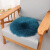 澳洲纯羊毛坐垫椅垫秋冬圆形椅垫圆椅子垫加厚餐椅垫舒适坐垫防滑 孔雀蓝 直径40cm