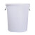 久洁大号加厚塑料水桶带盖圆桶食品储水桶白色酒店厨房大容量发酵塑胶桶100L带盖（直径50cm*高62cm）