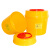 贝傅特 黄色圆方形垃圾桶 加厚医疗利器盒锐器盒一次性针头废物盒 圆形3L