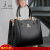 袋鼠（KANGAROO）品牌真皮包包女2024新款欧美时尚轻奢手提包中年女士包 黑色 黑色