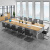 简约会议桌椅组合大小型多人洽谈长条桌子工作台办公室会议 2.4*1.2m(适合8人)