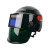头盔安全帽式电焊防护面罩自动变光焊帽头戴式焊工防护装备脸部 白色安全帽+绿色面屏