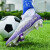 世界杯同款梅西cr7猎鹰儿童足球鞋长钉C罗大童成人训练鞋碎钉球鞋 白紫长钉 35码/内长22.5CM