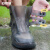 安赛瑞 防雨鞋套 双层鞋底 耐磨防滑靴套 茶黑 XL 适合40-42 3G00397