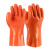 海斯迪克 颗粒止滑手套 耐磨耐油 棉毛浸塑手套 虎口加固 防滑手套HK-5019 橘色1双