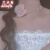 艾冰雨（AiBingYu）设计超仙女温柔气质粉色花朵满天星珍珠锁骨链choker少女项圈 图片款