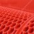 冰禹 BYQ-706 PVC内六角镂空隔水地垫 厕所游泳池防滑垫耐磨型地毯 红色1.6m宽*1m长