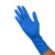 一次性PVC手套100只盒装美容按摩洗头发廊塑胶透明加长防水女工业品 蓝色丁晴加长12寸 50只 XS