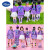 迪士尼（Disney）六一儿童多巴胺幼儿园啦啦队演出服小学生运动会服装班服女童街舞 808紫格熊】卫衣+贴标】白0 110cm