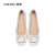 奥康（Aokang）官方女鞋 2024春季新款时尚优雅浅口单鞋舒适通勤鞋商场同款 1242321049米色 34