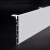 WCZ窗帘盒挡板石膏板铝合金防漏光装饰窗帘杆轨道盒子双轨顶装 0.2米侧包拐角品质 白色挡板顶装品质