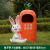 户外动物垃圾桶可爱卡通创意分类摆件景区幼儿园果皮箱玻璃钢雕塑 兔子萝卜垃圾桶