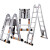 伸缩梯子人字梯铝合金加厚工程折叠梯3.3+3.3可变直梯6.6米