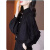 皮尔卡丹（pierre cardin）秋装女2024年新款时尚洋气时髦酒红色蝴蝶结蕾丝雪纺长袖衬衫上衣 黑色-复古 M 建议90-105斤