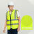 反光背心安全外套施工程交通环卫工人反光衣马甲工地夜间网布 多口袋网布荧光绿均码