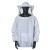 鸣固 透气半身蜂衣 防蜂衣服蜜蜂防护服半身透气带防蜂帽防蜂服防护衣蜂具 白色 ZG2209