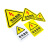 本安 三角警告标志PVC安全警示标志当心伤手5CM10张 BSJ29
