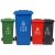 户外分类垃圾桶240L120升80升小区公共场合商用环卫挂车桶 苏州版/带轮/100升红色有害