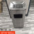 不锈钢方形直投翻盖商用垃圾桶酒店ktv大堂立式烟灰桶电梯口定制 长方形银色直投口