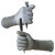 防切割铁不锈钢屠宰裁剪验厂5五级防护金属加长编织钢丝手套 单只无腕带XL号