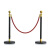 竹特 礼宾柱围栏不锈钢 （含红色麻花绳）一米线护栏杆 银行宾馆酒店机场栏杆座隔离带 一支装 （企业定制）
