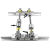 SBR导轨光轴导轨交叉导轨XY轴十字组合滑台滑杆光杆滑座套装 下16*1米/ 上16*0.5米