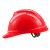 盾守 安全帽 新国标ABS旋钮帽衬 防砸透气工地建筑施工 免费印字 V型透气红色--旋钮款