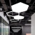 动真格（DongZhenGe）办公室led长条灯六边形组合拼接造型蜂巢灯超市异形灯健身房吊灯 黑色条形120x10cm36w白光