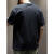 桑蒲潮牌美式t恤男士短袖2023新款夏季宽松衣服男潮流复古百 黑色高品质 L 建议111-130斤