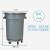 厨房大号商用户外大圆形泔水子定制垃圾桶容量环卫餐饮带轮桶 168L不带滑轮+50只垃圾袋