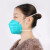 优导仕 一次性N95立体带钢印防飞沫细菌甲醛工业防护绿色口罩头戴式1280个一箱装