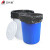 艾科堡大号圆桶加厚塑料水桶工业储水圆桶餐厅厨房泔水桶大号垃圾桶蓝色 50L 带桶盖