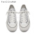 色非帆布鞋女夏季薄款系带休闲低帮板鞋平底小白鞋B213C 米白 38