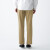 无印良品 MUJI 男式 横竖弹力丝光斜纹 修身裤 休闲裤 AEF02A1S 米色 76 (170/76A)