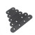 冰禹 BYlj-131 加厚不锈钢角码黑色固定件支架层板托 90度直角角码三角支架 黑色直片46×16mm（10个）配螺丝