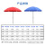 蓓尔蓝 JXA0120 户外遮阳伞 双层遮阳伞大型广告雨伞 红色2.8米三层伞架双层银胶涂层