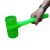 沸耐笙 FNS-30895 橡胶锤工具锤 绿色塑柄八角头皮锤1000克0.4kg 1把