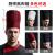 SMVP适用于厨师帽子男女款夏季酒店大厨后厨房专用餐饮工作帽高布 SC-30CM厨师高布帽红色(弹力松 可调节