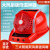 LISM空调风扇安全帽太阳能双供电极速降温工地风扇帽蓝牙USB充电带灯 5风扇-蓝牙版-红色