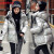 WMOKNN香港潮牌轻熟风减龄2021年冬季时尚连帽卡通图案银色90绒羽绒服 太空银 XL
