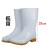 白色雨鞋耐油耐酸碱卫生靴牛筋底水鞋防滑白色工作雨鞋     3天 短筒雨鞋 45