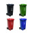 恒丰 大号脚踏垃圾桶大型环卫室外分类小区带盖垃圾桶 军绿色240L 7757